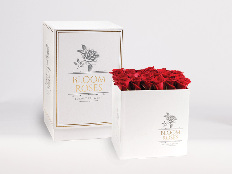 caja forrada bloomroses packcompany